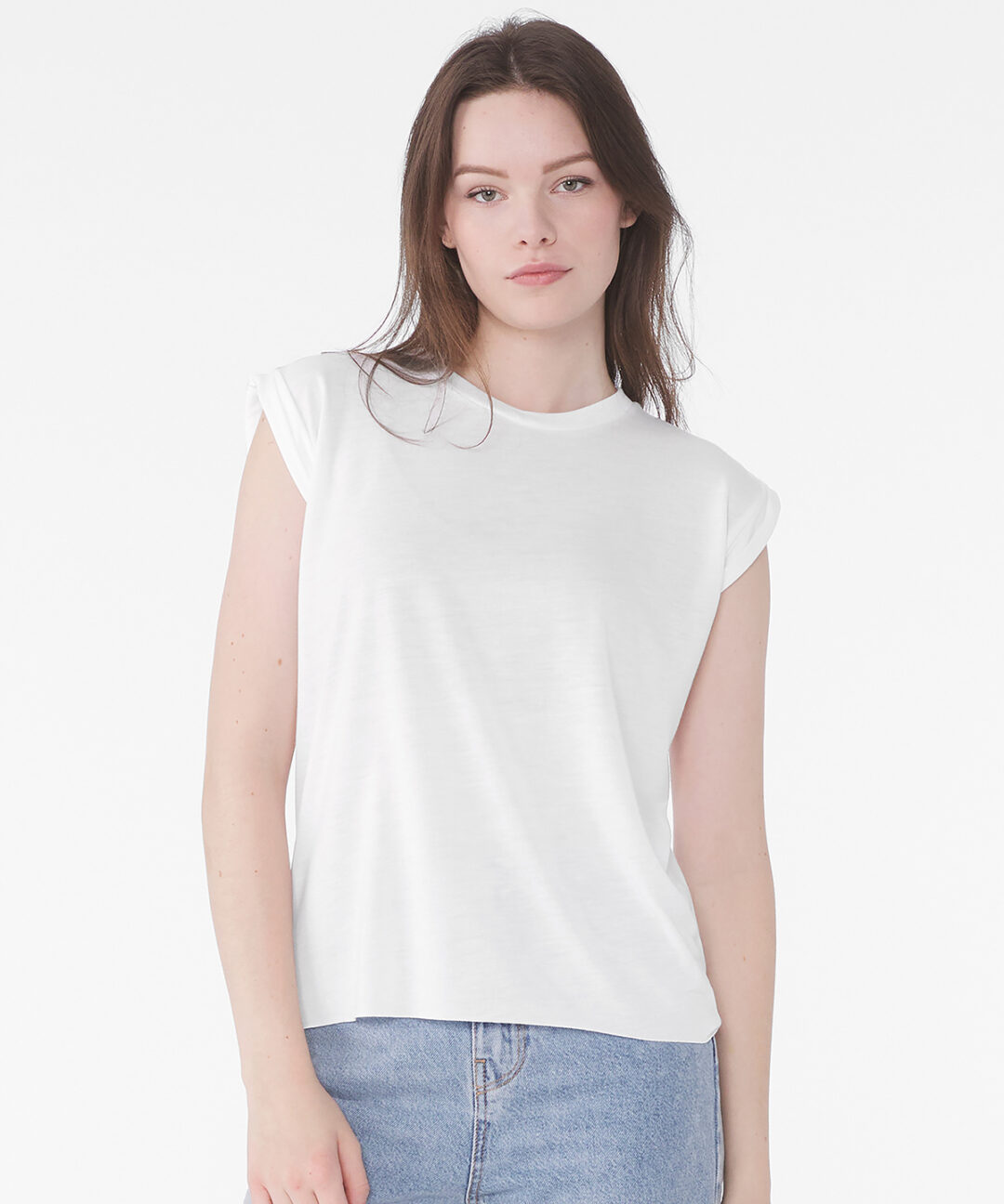 Bella+Canvas Women&#8217;s flowy muscle tee with rolled cuff BE128, Vivid Promotion Workwear
