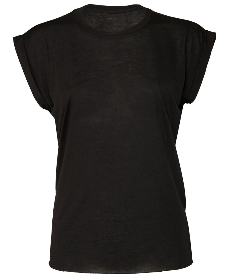 Bella+Canvas Women&#8217;s flowy muscle tee with rolled cuff BE128, Vivid Promotion Workwear