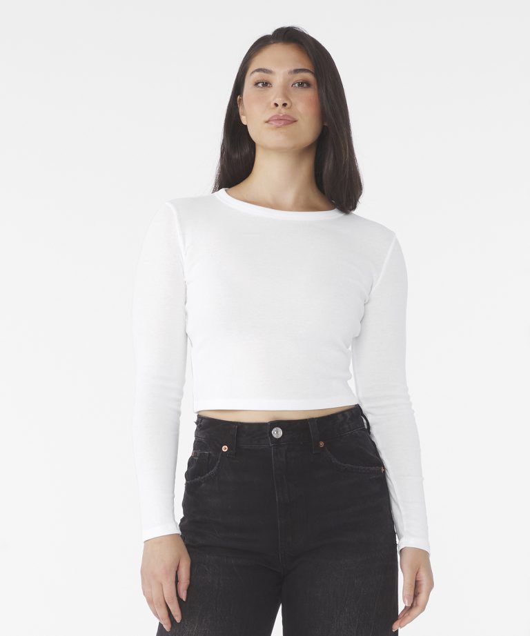 Alternative view of Bella+Canvas - Womens Micro Rib Long Sleeve Baby T - Shirt BE144