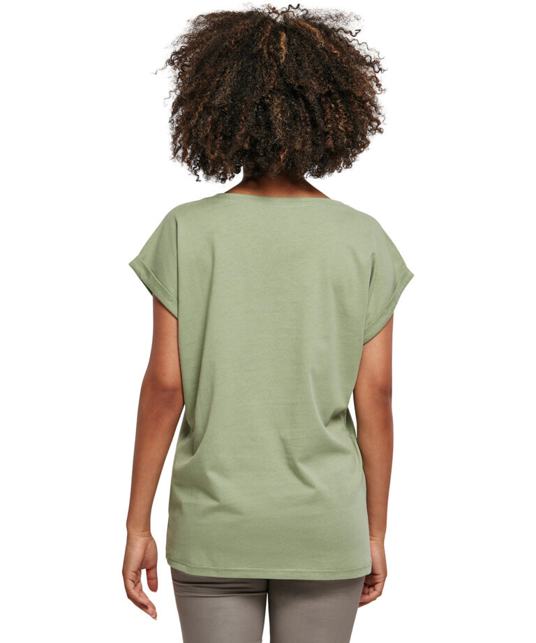 Alternative view of Build Your Brand Women's extended shoulder tee BY021