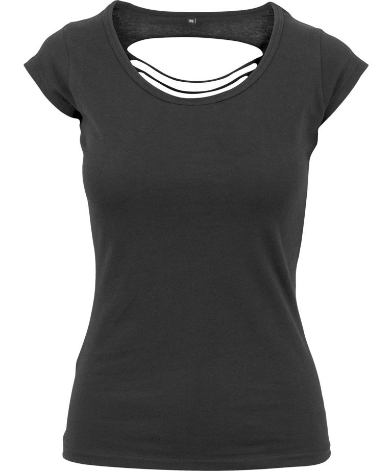 Build Your Brand &#8211; Womens Back Cut Tee BY035, Vivid Promotion Workwear