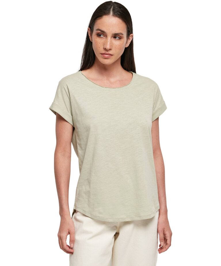 Build Your Brand Women's long slub tee BY036