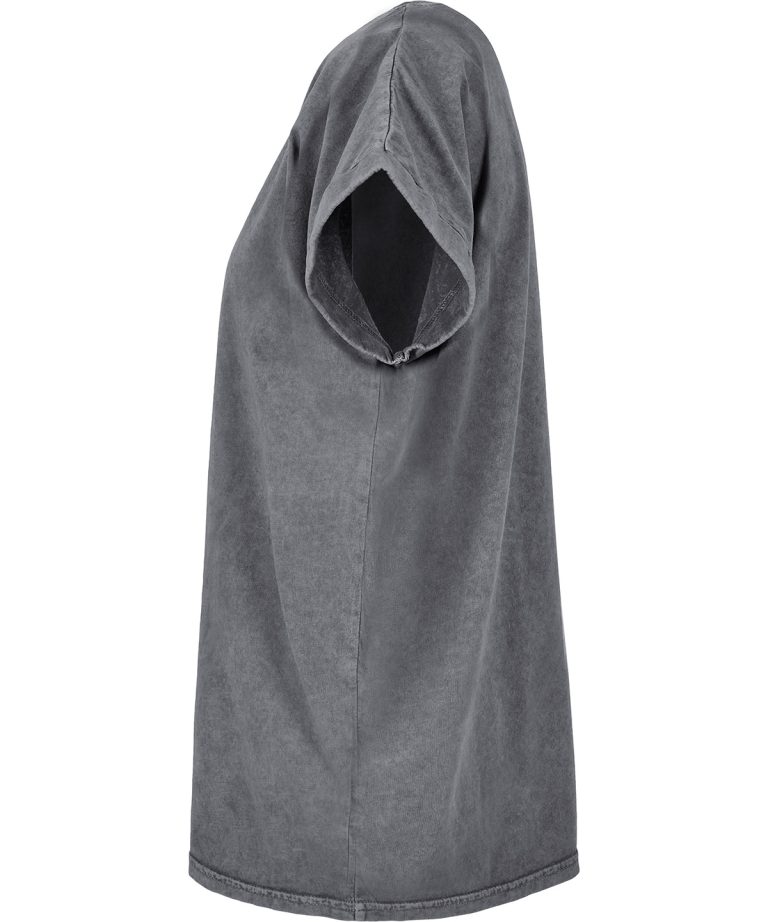 Build Your Brand &#8211; Womens Acid Washed Extended Shoulder Tee BY053, Vivid Promotion Workwear