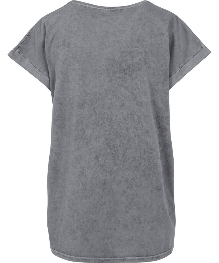 Build Your Brand &#8211; Womens Acid Washed Extended Shoulder Tee BY053, Vivid Promotion Workwear