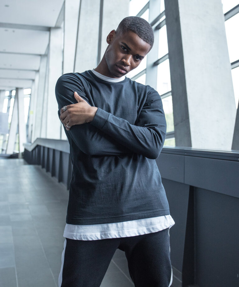 Build Your Brand Long sleeve with cuff rib BY091, Vivid Promotion Workwear