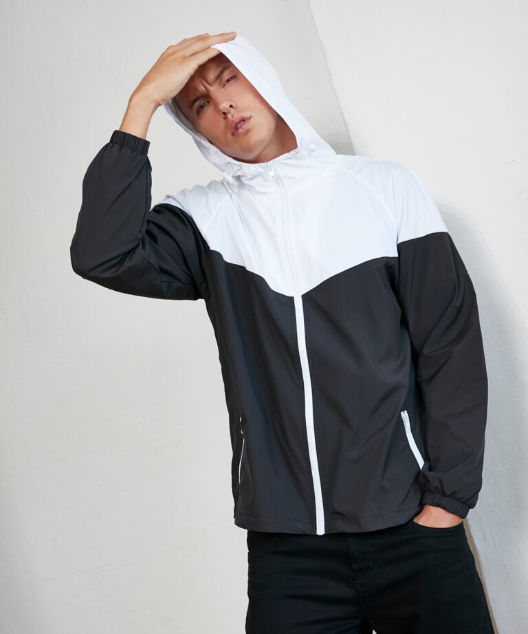 Build Your Brand Two tone tech windrunner jacket BY129, Vivid Promotion Workwear