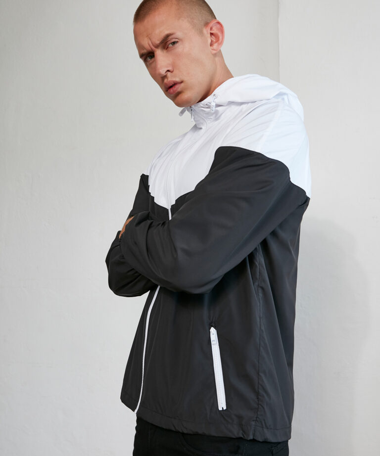 Build Your Brand Two tone tech windrunner jacket BY129, Vivid Promotion Workwear