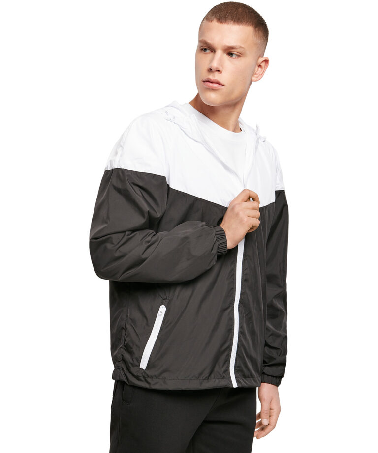 Alternative view of Build Your Brand Two tone tech windrunner jacket BY129