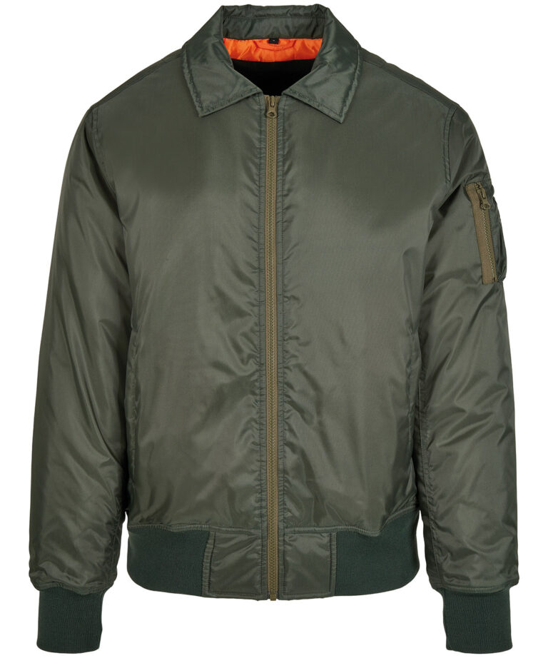 Alternative view of Build Your Brand Collar bomber jacket BY157