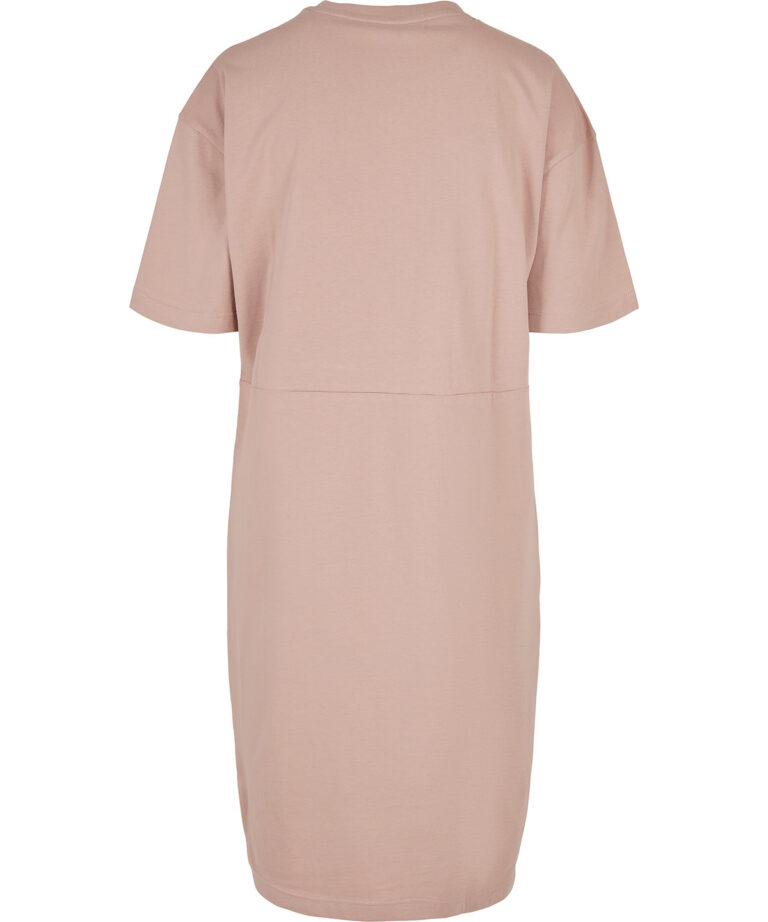 Build Your Brand Women&#8217;s organic oversizes slit tee dress BY181, Vivid Promotion Workwear