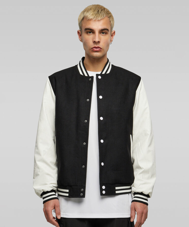 Build Your Brand Old school college jacket BY269, Vivid Promotion Workwear