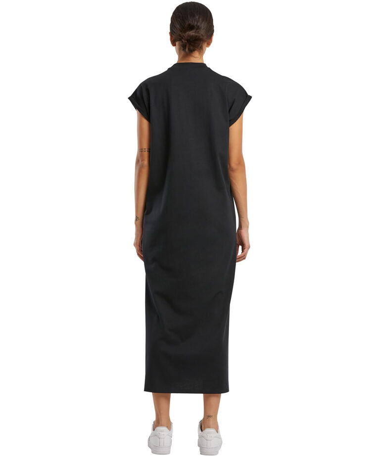 Build Your Brand Womens long extended shoulder dress BY302, Vivid Promotion Workwear