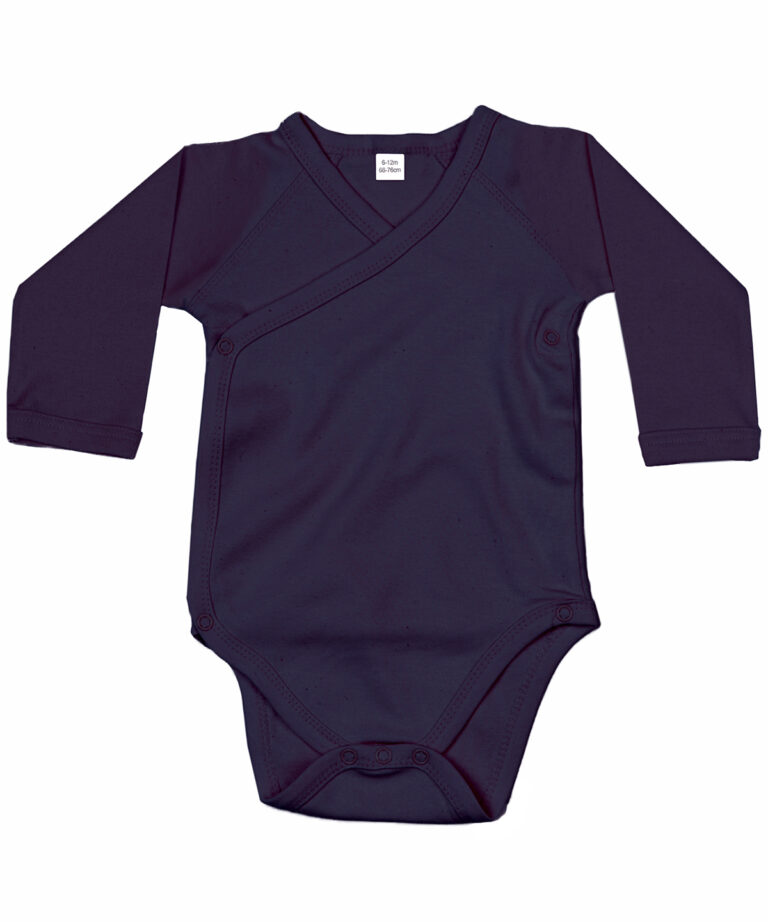 Babybugz Baby long sleeve kimono bodysuit BZ060, Vivid Promotion Workwear