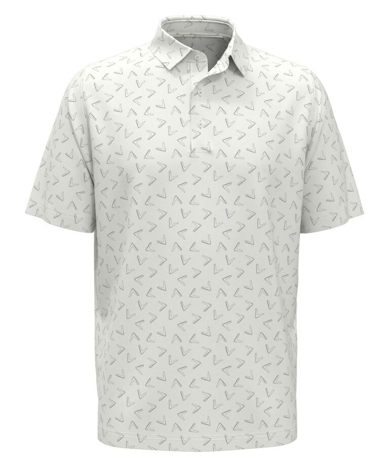 Callaway All over large chev printed polo CW035