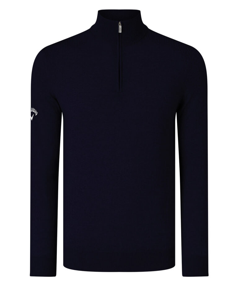 Callaway Ribbed Zip Merino Sweater CW075