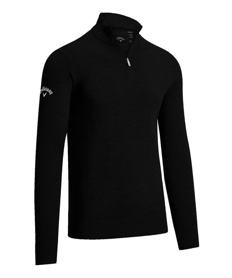 Callaway Ribbed Zip Merino Sweater CW075, Vivid Promotion Workwear