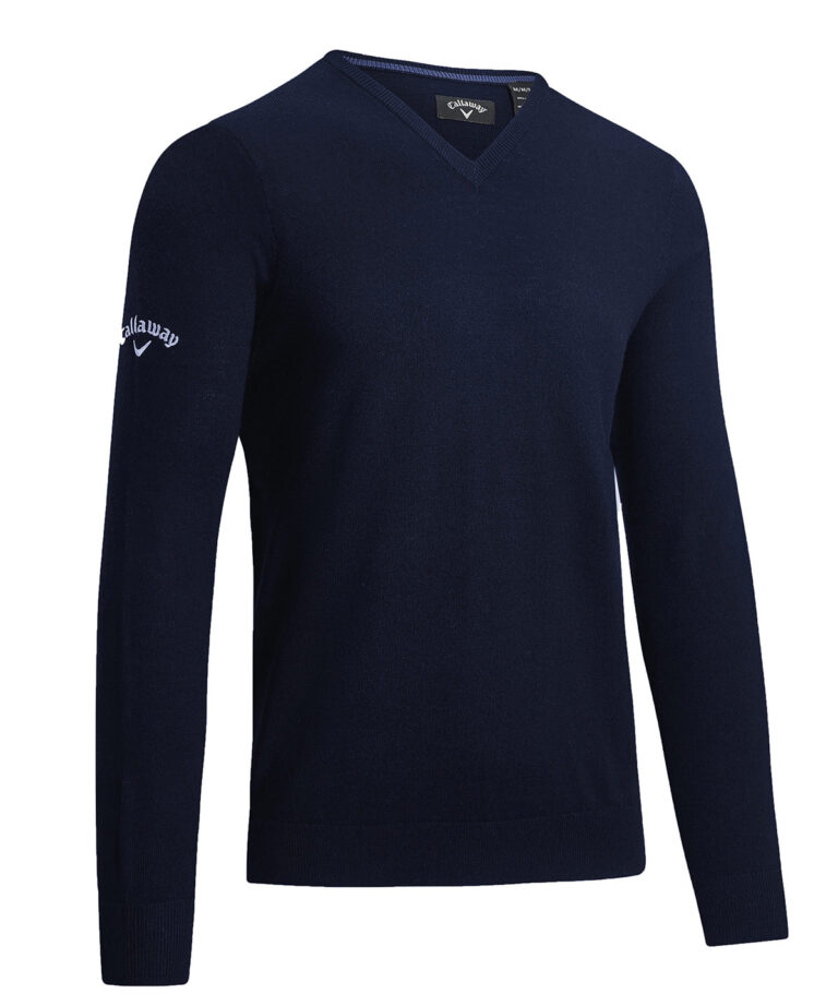 Callaway Ribbed v neck Merino sweater CW076, Vivid Promotion Workwear