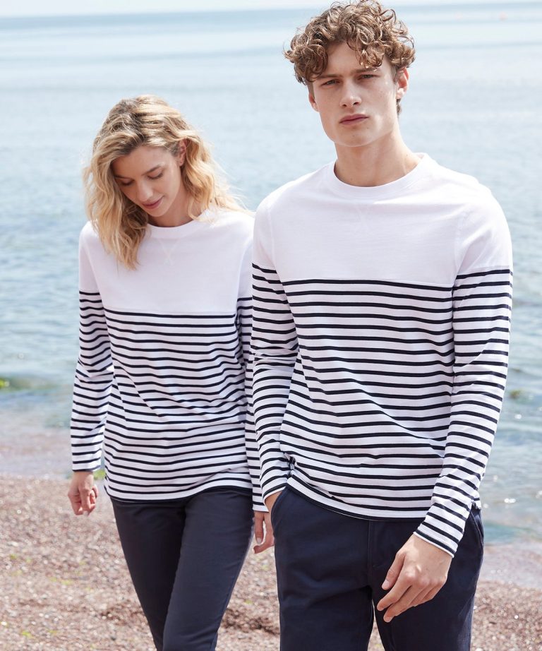 Alternative view of Front Row - Long Sleeve Breton Striped T FR134
