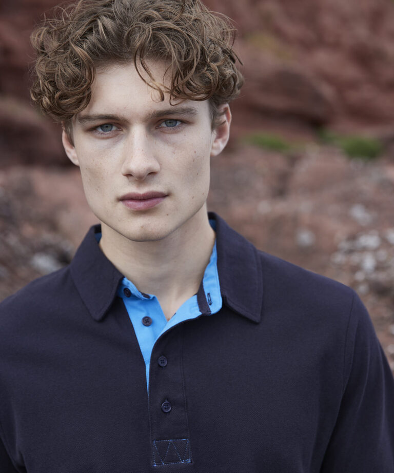 Alternative view of Front Row Contrast piqu polo shirt FR200