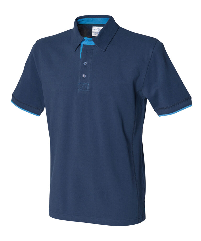 Front Row Contrast piqu polo shirt FR200, Vivid Promotion Workwear
