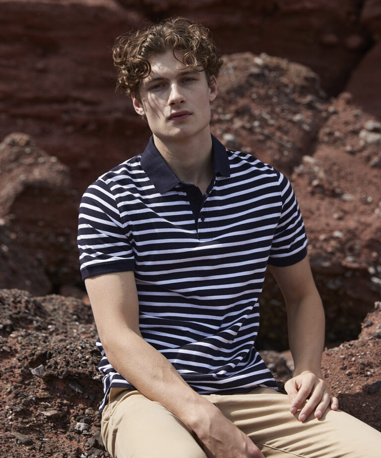 Alternative view of Front Row Striped Jersey polo shirt FR230