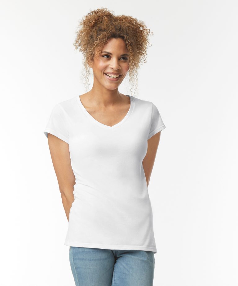 Gildan - Softstyle Womens V - Neck T - Shirt GD078
