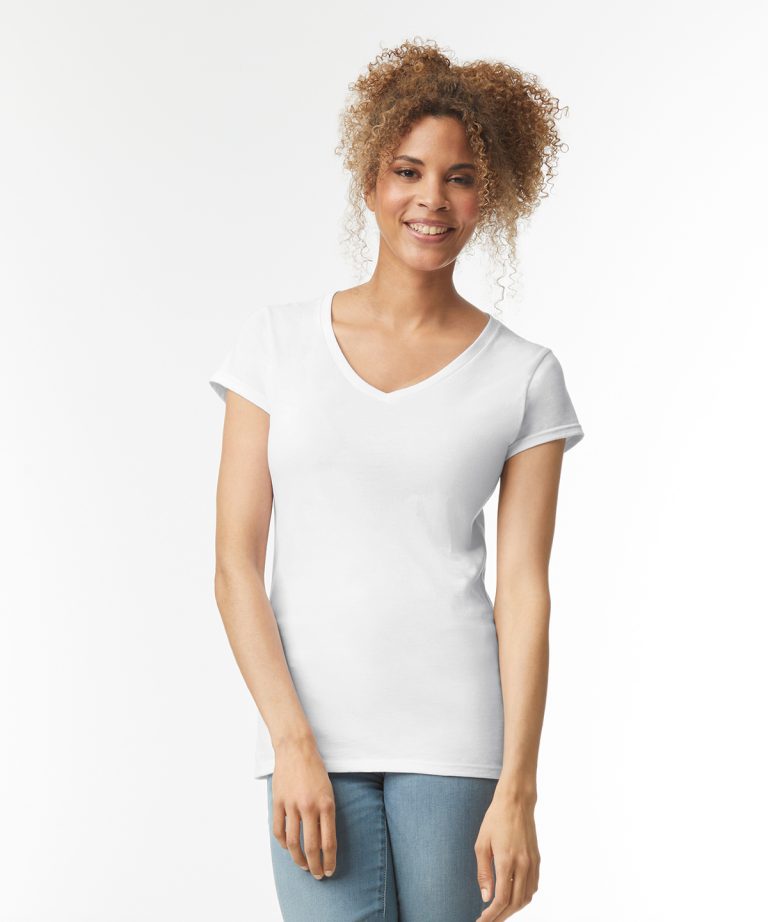 Alternative view of Gildan - Softstyle Womens V - Neck T - Shirt GD078
