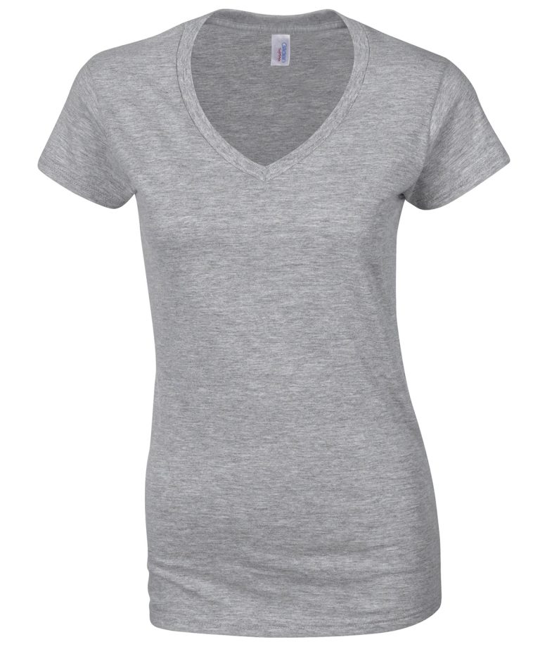 Gildan &#8211; Softstyle Womens V &#8211; Neck T &#8211; Shirt GD078, Vivid Promotion Workwear