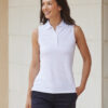 Henbury Womens sleeveless Coolplus polo shirt HB477