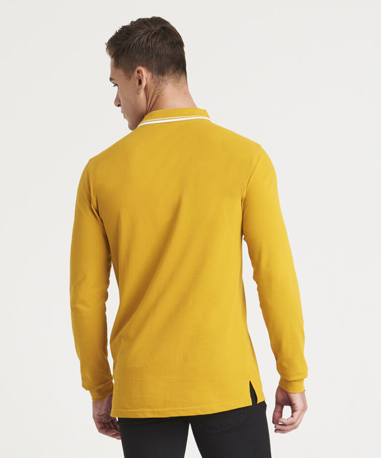 AWDis Just Polo&#8217;s Long sleeve tipped 100 polo JP103, Vivid Promotion Workwear