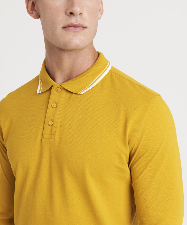 AWDis Just Polo&#8217;s Long sleeve tipped 100 polo JP103, Vivid Promotion Workwear