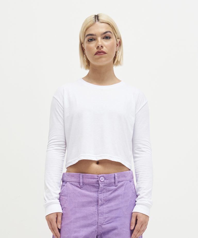 Awdis Just Ts - Womens Long Sleeve Cropped T JT016