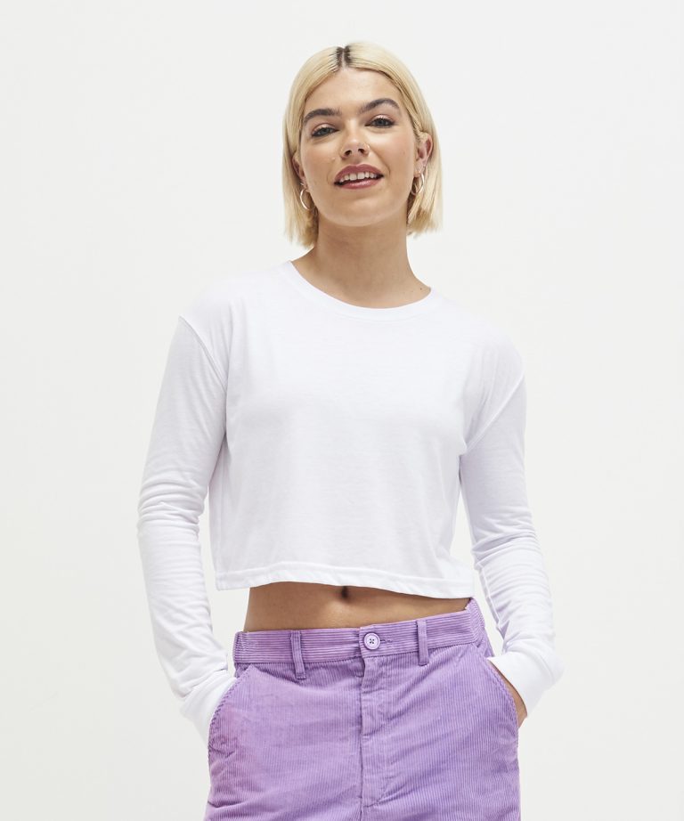 Alternative view of Awdis Just Ts - Womens Long Sleeve Cropped T JT016