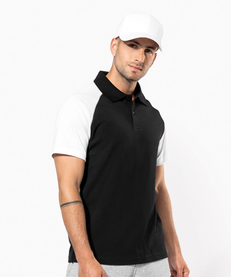 Kariban Polo baseball contrast polo shirt KB226, Vivid Promotion Workwear