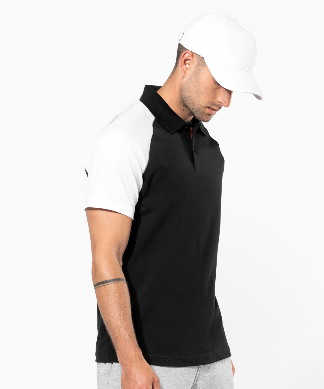 Kariban Polo baseball contrast polo shirt KB226, Vivid Promotion Workwear