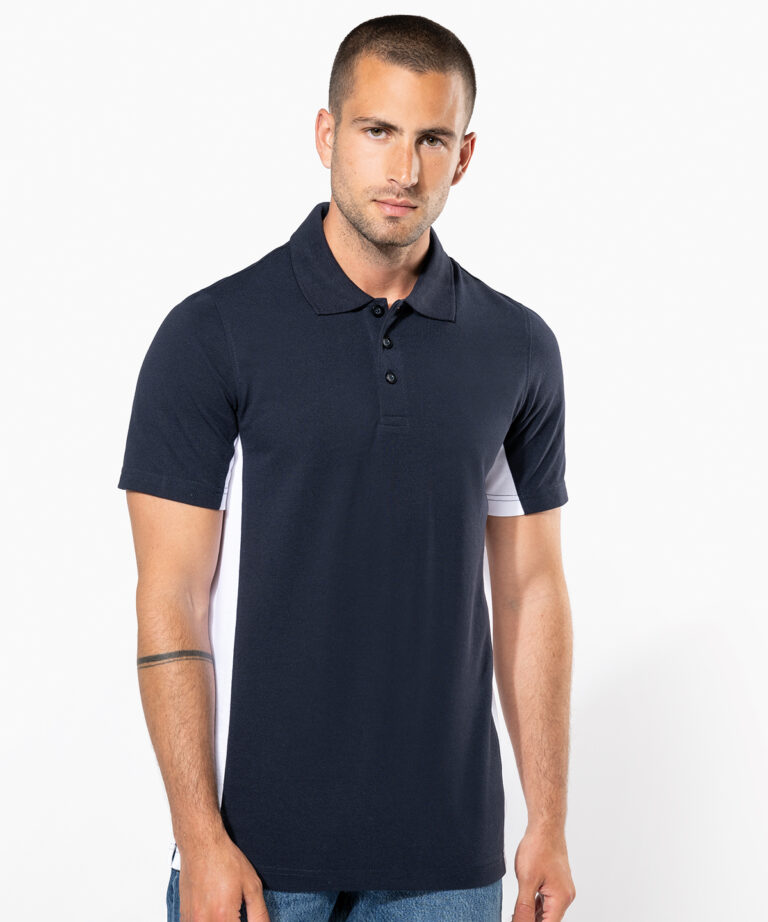 Kariban Flags short sleeve bi colour polo shirt KB232, Vivid Promotion Workwear