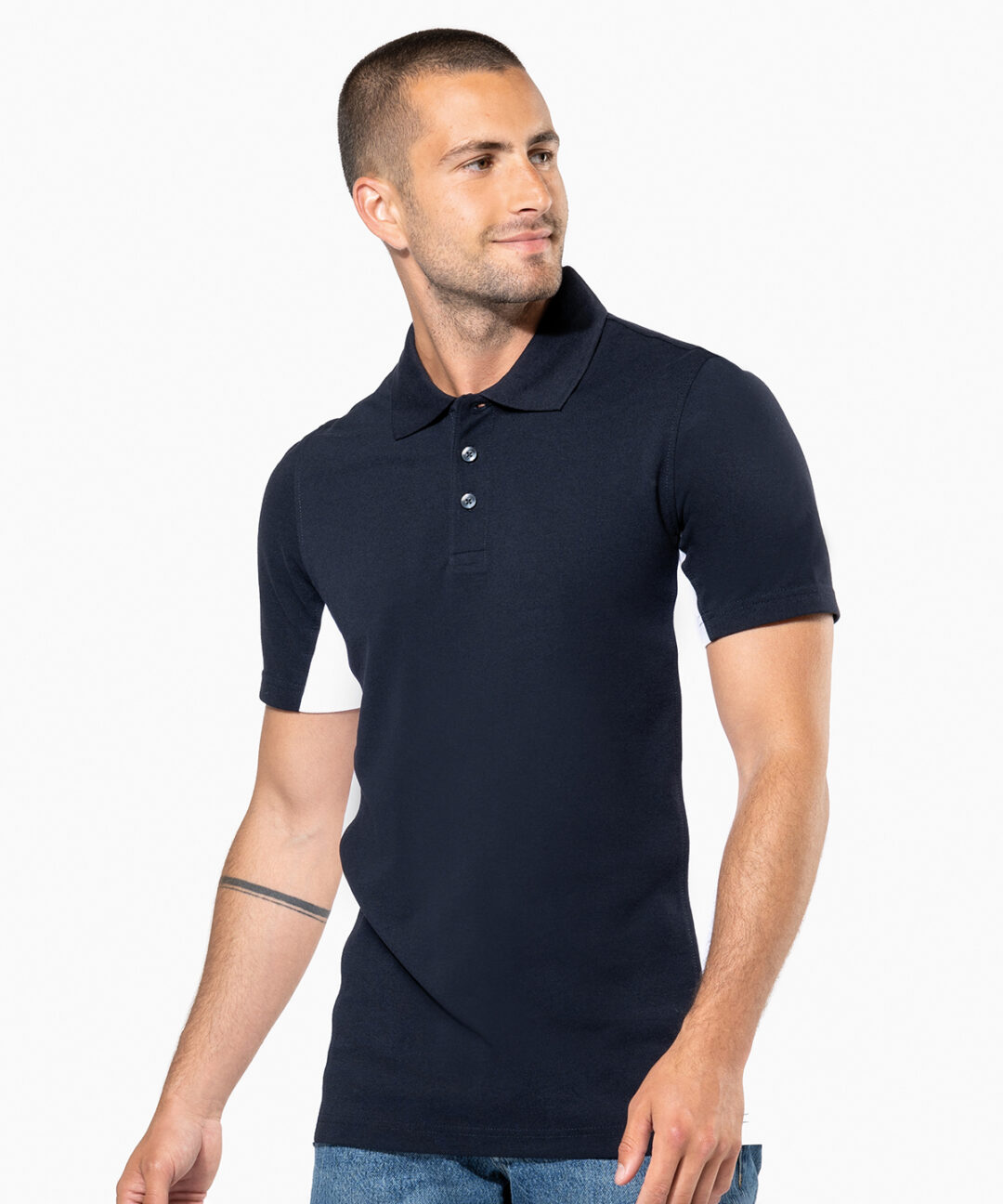 Kariban Flags short sleeve bi colour polo shirt KB232, Vivid Promotion Workwear