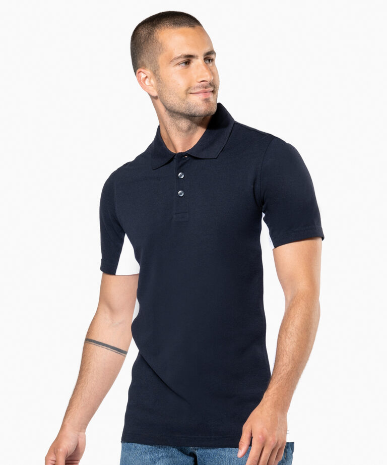 Kariban Flags short sleeve bi colour polo shirt KB232, Vivid Promotion Workwear