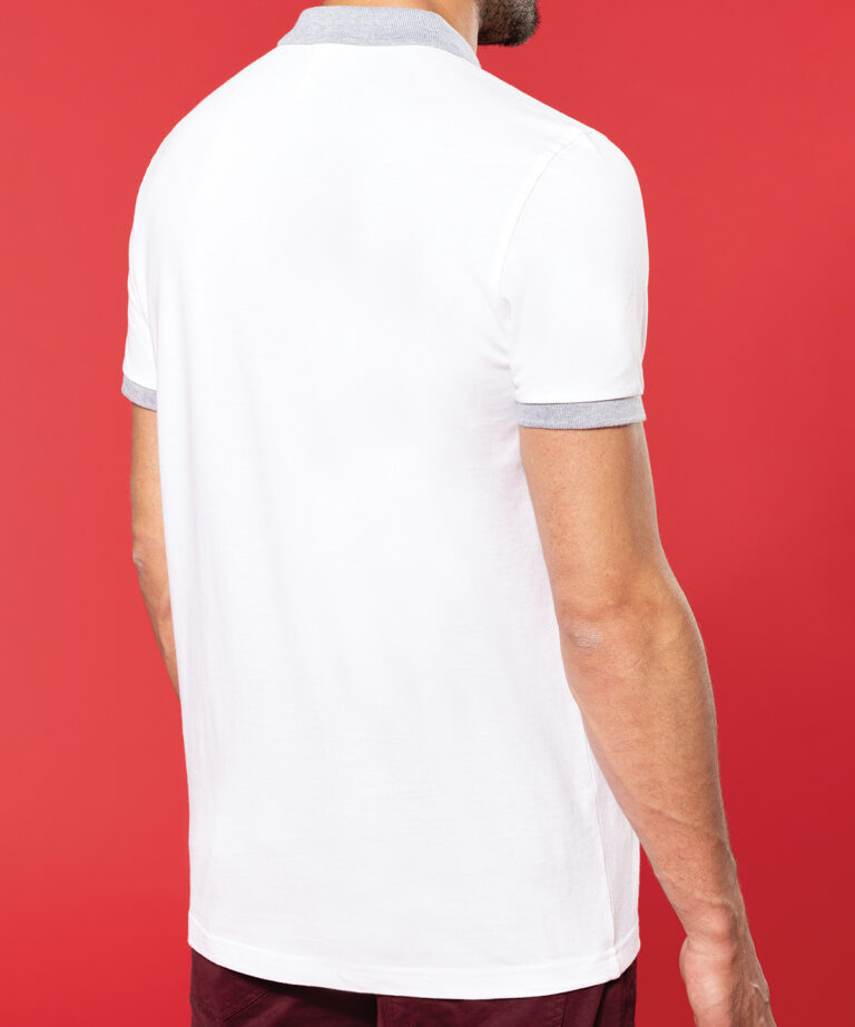 Alternative view of Kariban Two tone piqu polo shirt KB258