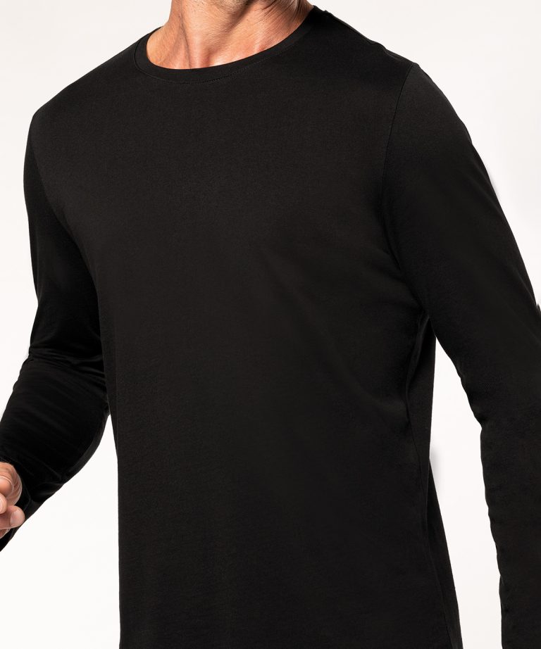 Kariban - Mens Long - Sleeved Crew Neck T - Shirt KB359