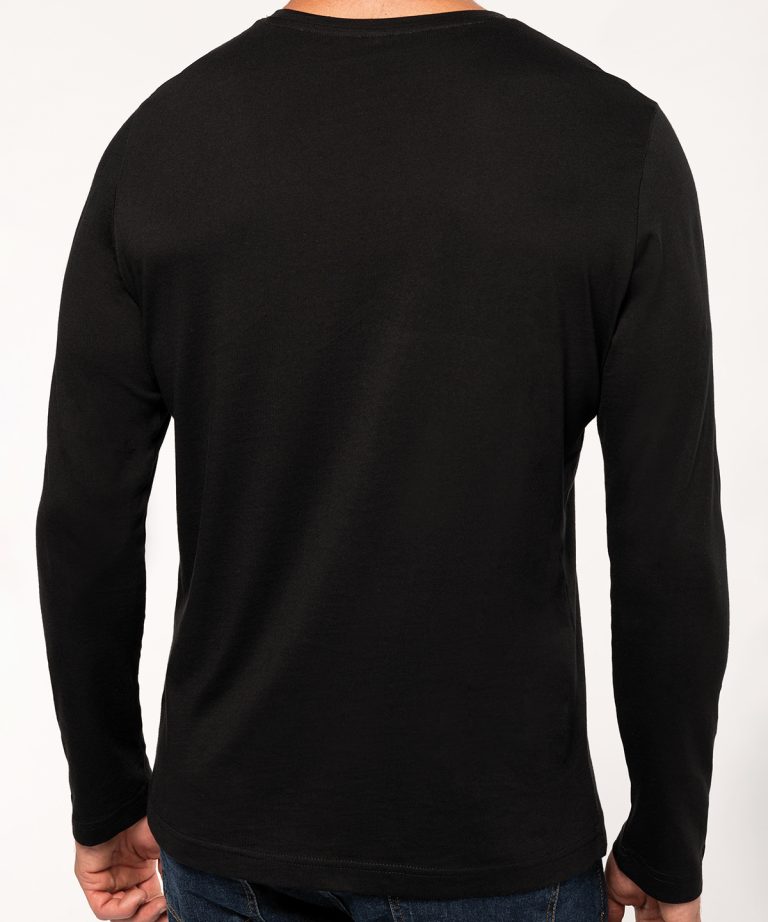 Alternative view of Kariban - Mens Long - Sleeved Crew Neck T - Shirt KB359