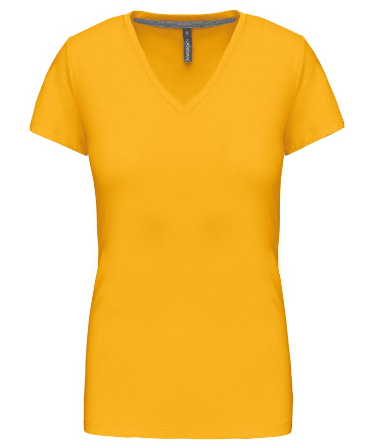 Alternative view of Kariban - Ladies Short Sleeved V-Neck T-Shirt KB381