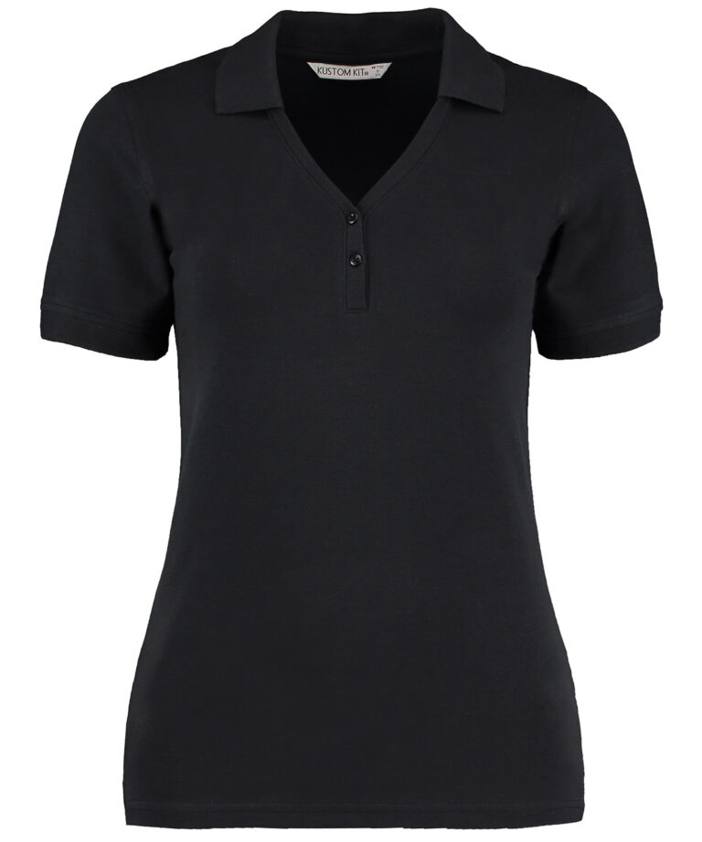 Alternative view of Kustom Kit Sophia v neck polo (regular fit) KK732