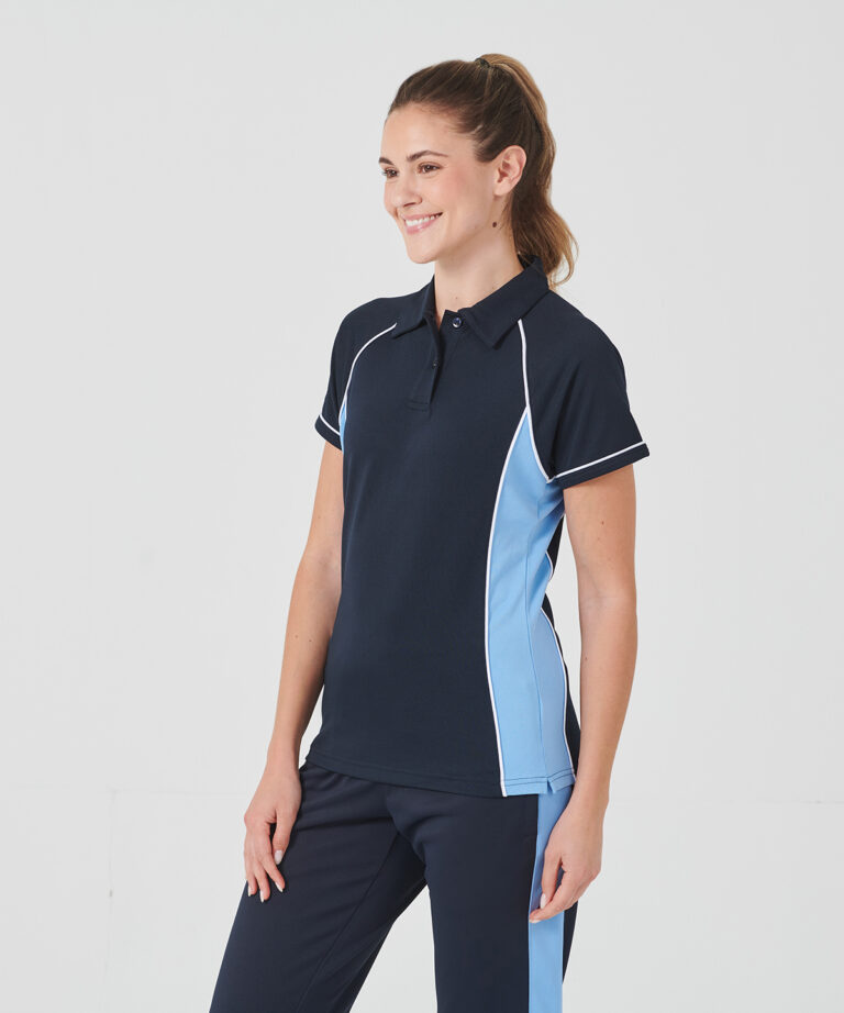Alternative view of Finden & Hales Women's piped performance polo LV371