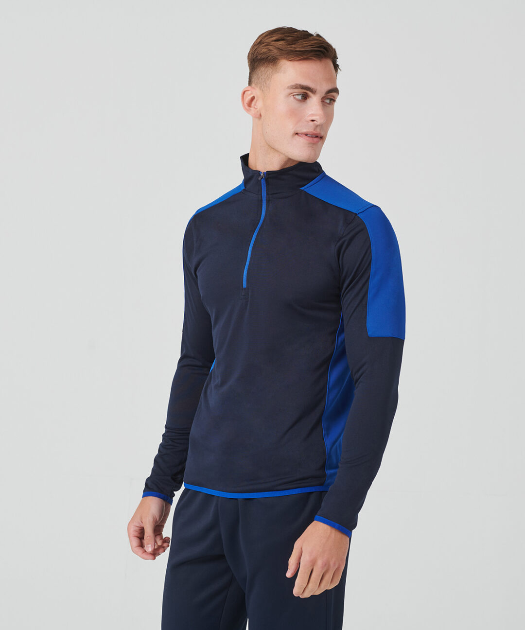 Finden &#038; Hales Zip Mid-layer with Contrast Panelling LV571, Vivid Promotion Workwear