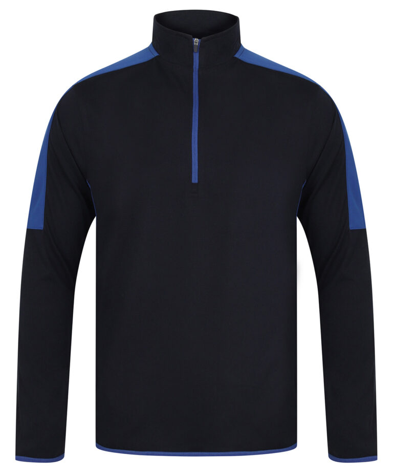Alternative view of Finden & Hales Zip Mid-layer with Contrast Panelling LV571
