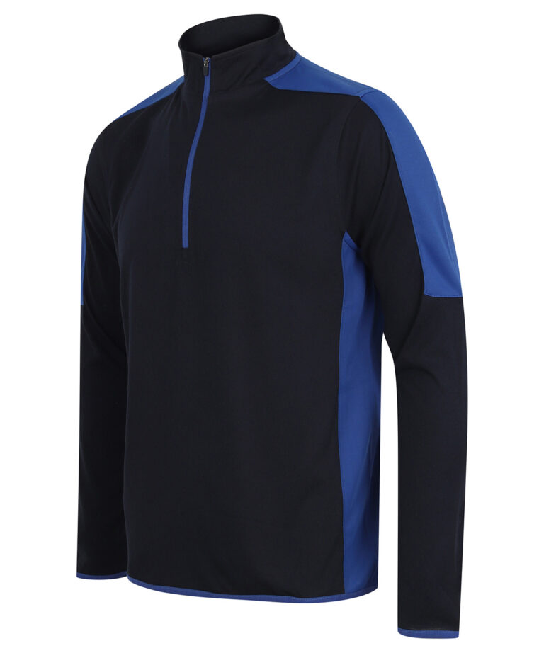 Finden &#038; Hales Zip Mid-layer with Contrast Panelling LV571, Vivid Promotion Workwear