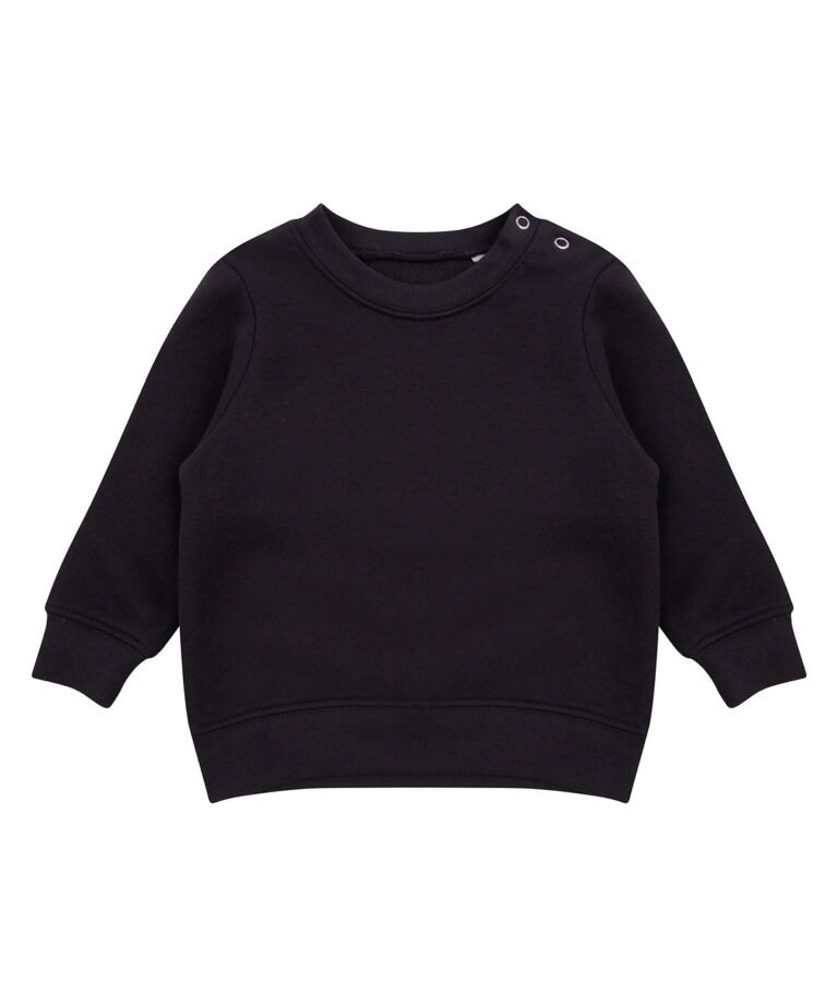 Larkwood Crew neck sweatshirt with shoulder poppers LW06T