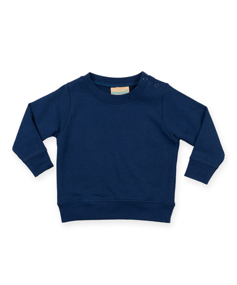 Alternative view of Larkwood Crew neck sweatshirt with shoulder poppers LW06T
