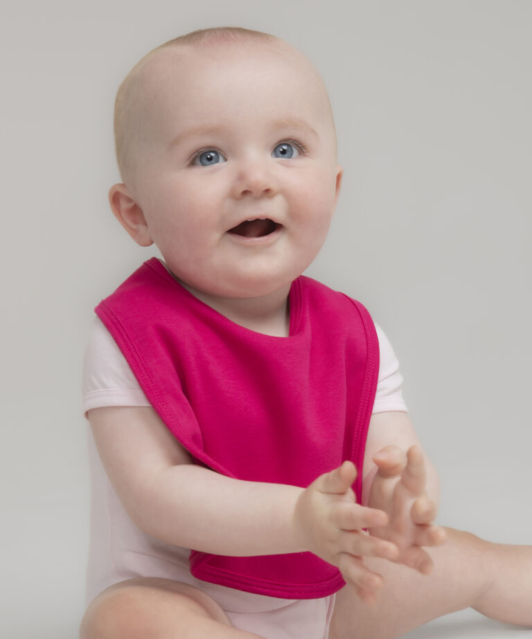 Larkwood Plain and contrast bib LW82T